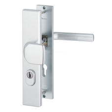 Hoppe Dallas veiligheidsbeslag knop/kruk - aluminium F1 - PC72 LS met kerntrekbeveiliging (rechthoekig) - SKG*** Hoppe Dallas veiligheidsbeslag knop/kruk - aluminium F1 - PC72 LS met kerntrekbeveiliging (rechthoekig) - SKG***