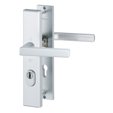 Hoppe Dallas veiligheidsbeslag kruk/kruk - aluminium F1 - PC72 met kerntrekbeveiliging (rechthoekig) - SKG*** Hoppe Dallas veiligheidsbeslag kruk/kruk - aluminium F1 - PC72 met kerntrekbeveiliging (rechthoekig) - SKG***