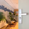 Hoppe Dallas veiligheidsbeslag kruk/kruk - aluminium F1 - PC55 met kerntrekbeveiliging (rechthoekig) - SKG***