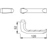 Hoppe London smalschild knop/kruk - Aluminium F1 - PC92 RS met kerntrekbeveiliging (rechthoekig) - SKG***