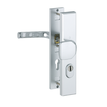Hoppe London veiligheidsbeslag knop/kruk - Aluminium F1 - PC72 RS - met kerntrekbeveiliging (rechthoekig) - SKG***