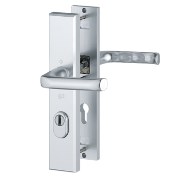 Hoppe London veiligheidsbeslag kruk/kruk - Aluminium F1 - PC72 met kerntrekbeveiliging (rechthoekig) - SKG***