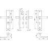 Hoppe London veiligheidsbeslag kruk/kruk - Aluminium F1 - PC72 met kerntrekbeveiliging (rechthoekig) - SKG***