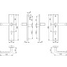 Hoppe London veiligheidsbeslag kruk/kruk - Aluminium F1 - PC55 - SKG*** 