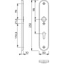 Hoppe Amsterdam veiligheidsbeslag kruk/kruk - Aluminium F1 - PC92 met kerntrekbeveiliging (afgerond) - SKG***