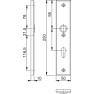 Hoppe Amsterdam veiligheidsbeslag kruk/kruk - Aluminium F1 - PC72 met kerntrekbeveiliging (rechthoekig) - SKG***