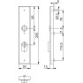 Hoppe Amsterdam veiligheidsbeslag kruk/kruk - Aluminium F1 - PC72 met kerntrekbeveiliging (rechthoekig) - SKG***