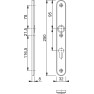 Hoppe Bonn smalschild knop/kruk - aluminium F1 - PC55 LS met kerntrekbeveiliging (afgerond) - SKG***