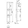 Hoppe London smalschild knop/kruk - Aluminium F1 - PC92 RS met kerntrekbeveiliging (rechthoekig) - SKG***