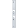 Hoppe Amsterdam smalschild kruk/kruk - aluminium F1 - PC55 met kerntrekbeveiliging (rechthoekig) - SKG***