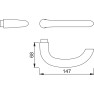 Hoppe Marseille deurkrukken - aluminium (F1) - 61 t/m 70 mm