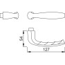 Hoppe New York veiligheidsbeslag kruk/kruk - aluminium F1 - PC72 met kerntrekbeveiliging (afgerond) - SKG***