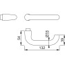 Hoppe Paris veiligheidsbeslag kruk/kruk - aluminium F1 - PC72 met kerntrekbeveiliging (afgerond) - SKG***