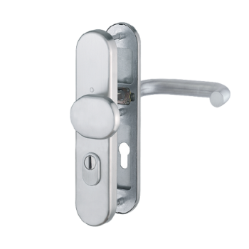 Hoppe Paris veiligheidsbeslag knop/kruk - F69 - PC55 LS met kerntrekbeveiliging RVS (afgerond) - SKG***