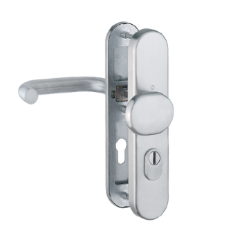 Hoppe Paris veiligheidsbeslag knop/kruk - F69 - PC55 RS met kerntrekbeveiliging RVS (afgerond) - SKG***
