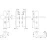 Hoppe Paris veiligheidsbeslag knop/kruk - F69 - PC55 RS met kerntrekbeveiliging RVS (afgerond) - SKG***