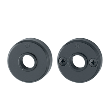Hoppe krukrozetten - zwart - deurdikte 53-58 mm (buitendeur)