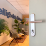 Hoppe Stockholm veiligheidsbeslag kruk/kruk - aluminium F1 - PC92 met kerntrekbeveiliging (afgerond) - SKG***