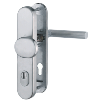 Hoppe Stockholm veiligheidsbeslag knop/kruk - F69 - PC92 LS met kerntrekbeveiliging RVS (afgerond) - SKG***