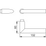Hoppe Stockholm veiligheidsbeslag kruk/kruk - aluminium F1 - PC55 met kerntrekbeveiliging (rechthoekig) - SKG***