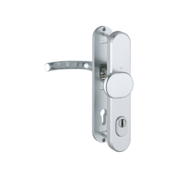 Hoppe Tokyo veiligheidsbeslag knop/kruk - Aluminium F1 - PC92 RS met kerntrekbeveiliging (afgerond) - SKG***