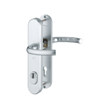 Hoppe Tokyo veiligheidsbeslag kruk/kruk - Aluminium F1 - PC92 met kerntrekbeveiliging (afgerond) - SKG***