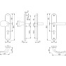 Hoppe Tokyo veiligheidsbeslag knop/kruk - Aluminium F1 - PC72 LS (afgerond) - SKG***