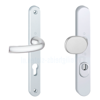 Hoppe Tokyo smalschild knop/kruk - Aluminium F1 - PC72 RS met kerntrekbeveiliging (afgerond) - SKG***