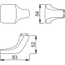 Hoppe Amsterdam veiligheidsbeslag knop/kruk - aluminium F1 - PC55 LS met kerntrekbeveiliging (rechthoekig) - SKG***