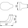 Hoppe Amsterdam veiligheidsbeslag knop/kruk PC92 RS met kerntrekbeveiliging - zwart (afgerond) - SKG***