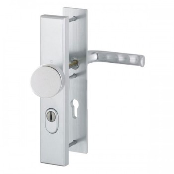 Hoppe London veiligheidsbeslag vaste knop (rond)/kruk F1 PC55 LS met kerntrekbeveiliging (rechthoekig) - SKG***