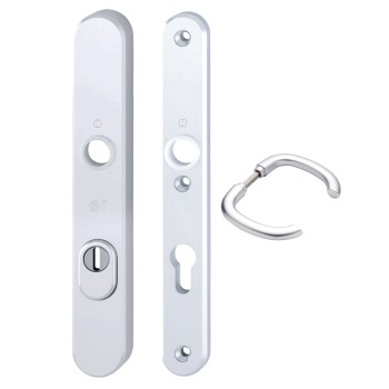 Hoppe Marseille smalschild kruk/kruk - Aluminium F1 - PC55 met kerntrekbeveiliging (afgerond) - SKG***