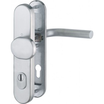 Hoppe Bonn veiligheidsbeslag knop/kruk - F69 - PC55 LS met kerntrekbeveiliging RVS (afgerond) - SKG***