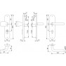 Hoppe Bonn veiligheidsbeslag knop/kruk - F69 - PC55 LS met kerntrekbeveiliging RVS (afgerond) - SKG***