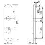 Hoppe buitenschild F69 PC92 met kerntrekbeveiliging RVS (afgerond) - SKG***