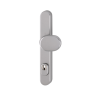 Hoppe smalschild knop/kruk met kerntrekbeveiliging RVS look (afgerond) - SKG***