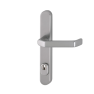 Hoppe smalschild kruk/kruk met kerntrekbeveiliging RVS look (afgerond) - SKG***