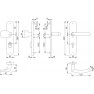Hoppe Trondheim veiligheidsbeslag knop/kruk F69 PC55 RS met kerntrekbeveiliging RVS (afgerond) - SKG***