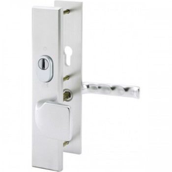 Hoppe London seniorenbeslag knop/kruk F1 PC72 LS met kerntrekbeveiliging (rechthoekig) - SKG***