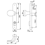 Hoppe smalschild knop/kruk met kerntrekbeveiliging RVS look (afgerond) - SKG***