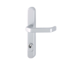 Hoppe smalschild kruk/kruk met kerntrekbeveiliging aluminium (afgerond) - SKG***
