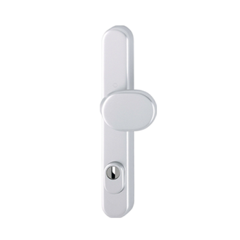 Hoppe smalschild los buitenschild knop met kerntrekbeveiliging aluminium (afgerond) - SKG*** Hoppe smalschild los buitenschild knop met kerntrekbeveiliging aluminium (afgerond) - SKG***