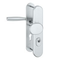 Hoppe Vitoria veiligheidsbeslag knop/kruk - aluminium F1 - PC55 RS met kerntrekbeveiliging (afgerond) - SKG***