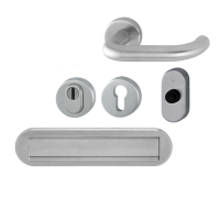 Hoppe Paris voordeurset met kerntrekbeveiliging (rond) RVS - DD38-42 mm - briefplaat naar buitendraaiend - SKG***