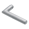 Hoppe Stockholm voordeurset knop/kruk met kerntrekbeveiliging (rond) RVS - DD54-74 mm - briefplaat naar buitendraaiend - SKG***