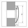 Hoppe Trondheim voordeurset met kerntrekbeveiliging (rond) RVS - DD54-74 mm - briefplaat naar buitendraaiend - SKG***