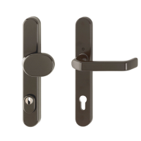 Hoppe smalschild knop/kruk met kerntrekbeveiliging zwart (afgerond) - SKG***