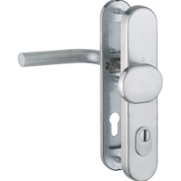 Hoppe Bonn veiligheidsbeslag knop/kruk - F69 - PC55 RS met kerntrekbeveiliging RVS (afgerond) - SKG***