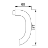 Hoppe Marseille rozetbeslag met kerntrekbeveiliging RVS (rond) DD54-74 mm - SKG***