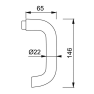 Hoppe Paris rozetbeslag knop/kruk met kerntrekbeveiliging RVS (rond) DD54-74 mm - SKG***